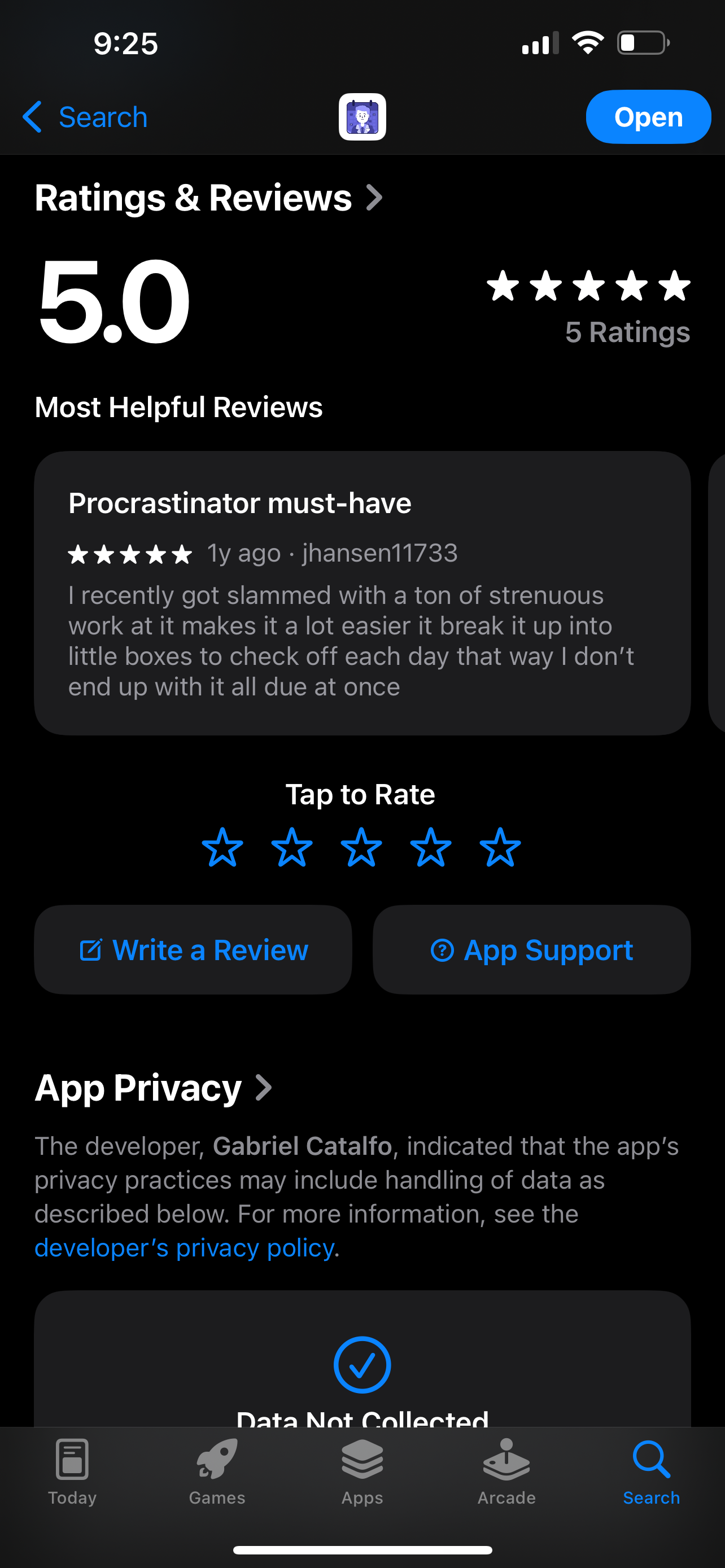 Productivity Page Screenshot 5